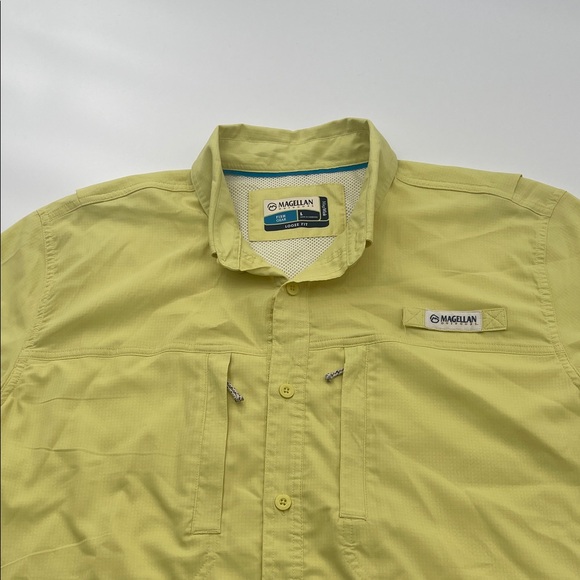 Magellan outdoors Yellow fish gear loose fit Shirt - Picture 3 of 9